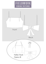 Load image into Gallery viewer, 01 AMY - Tie Back Summer Top - Sewing Pattern